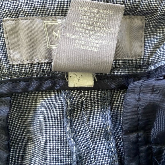 Merona Pants Women’s 12 Heather Blue Stitch detail Pockets Trouser Dress Pant - Picture 3 of 12